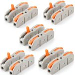 Lever Wire Connectors SPL-1 10pcs Nuts for 28-12AWG Soft/Hard Wire-0