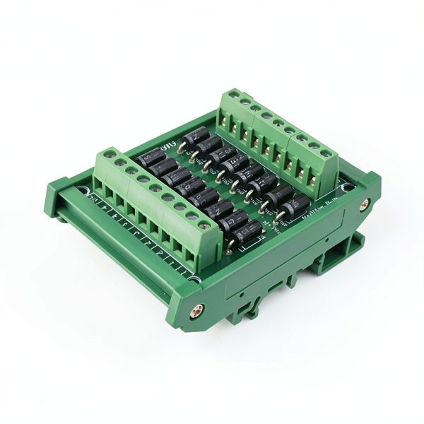 DIN Rail Mount Clamp Diode Array Board 1N5408 3A 1000V XUHONG FR-4 PCB-1