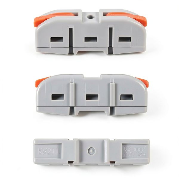 20pcs Lever Wire Connectors SPL-1 Conductor Compact Connectors Lever Connectors Nuts Electrical Terminals for 28-12AWG Soft & Hard Wire Universal-1