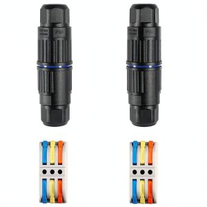 CDF 2PCS Upgraded Junction Box Waterproof IP68 3P Wire Connector-0