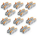 20pcs Lever Wire Connectors SPL-1 Conductor Compact Connectors Lever Connectors Nuts Electrical Terminals for 28-12AWG Soft & Hard Wire Universal-0