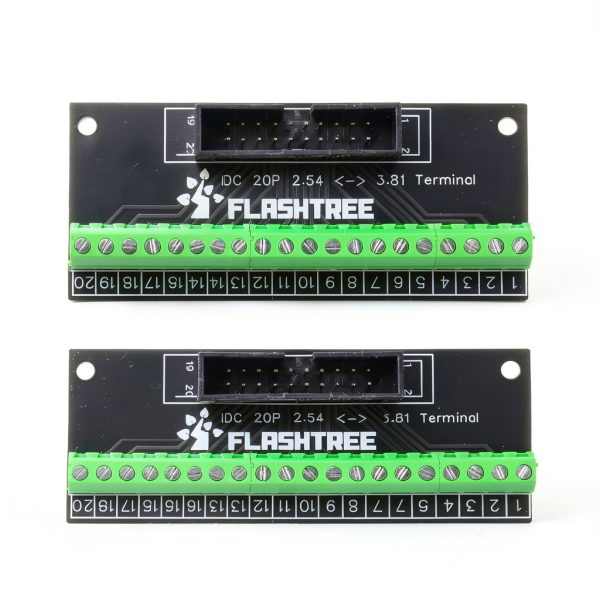 Simple IDC Terminal Breakout Board 20Pin 2.54mm 3.81mm risingsaplings-0