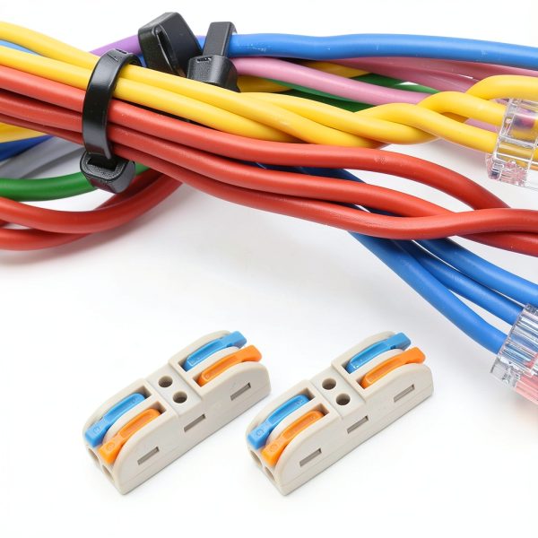 Copper Nylon Electrical Wire Connectors Quick Splice Lever Blocks Insulated Terminal Blocks for Projects-7