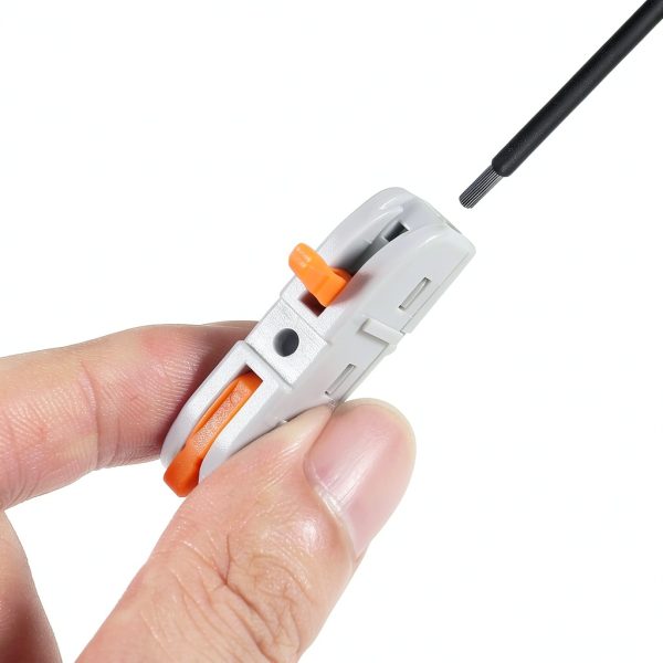 20pcs Lever Wire Connectors SPL-1 Conductor Compact Connectors Lever Connectors Nuts Electrical Terminals for 28-12AWG Soft & Hard Wire Universal-5