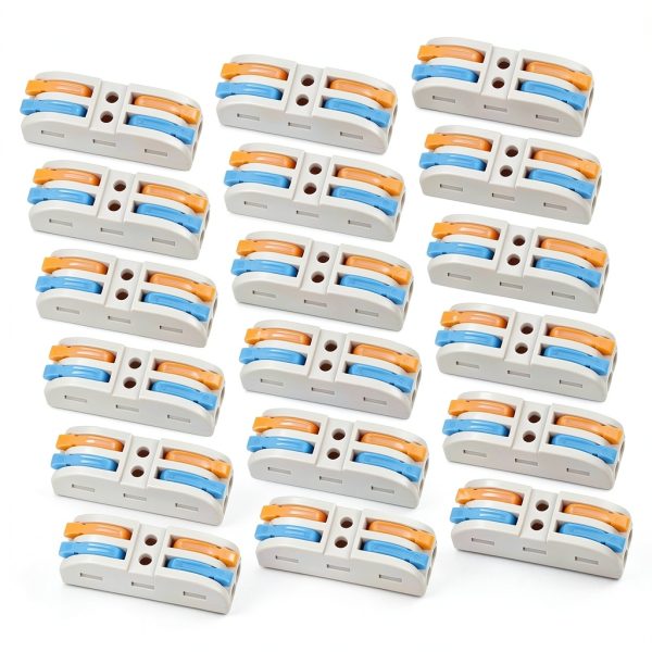 Copper Nylon Electrical Wire Connectors Quick Splice Lever Blocks Insulated Terminal Blocks for Projects-0