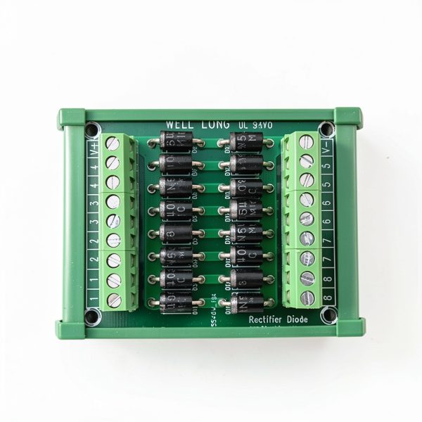DIN Rail Mount Clamp Diode Array Board 1N5408 3A 1000V XUHONG FR-4 PCB-4
