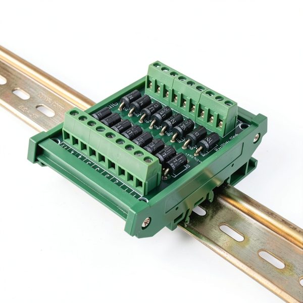 DIN Rail Mount Clamp Diode Array Board 1N5408 3A 1000V XUHONG FR-4 PCB-5