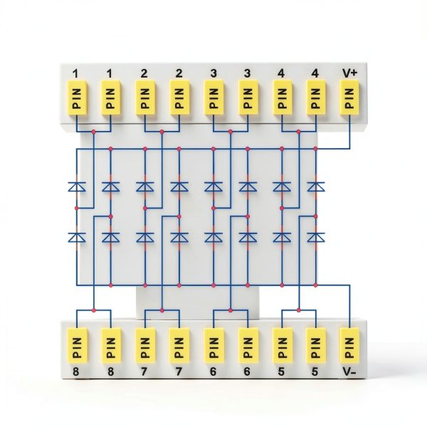 DIN Rail Mount Clamp Diode Array Board 1N5408 3A 1000V XUHONG FR-4 PCB-6