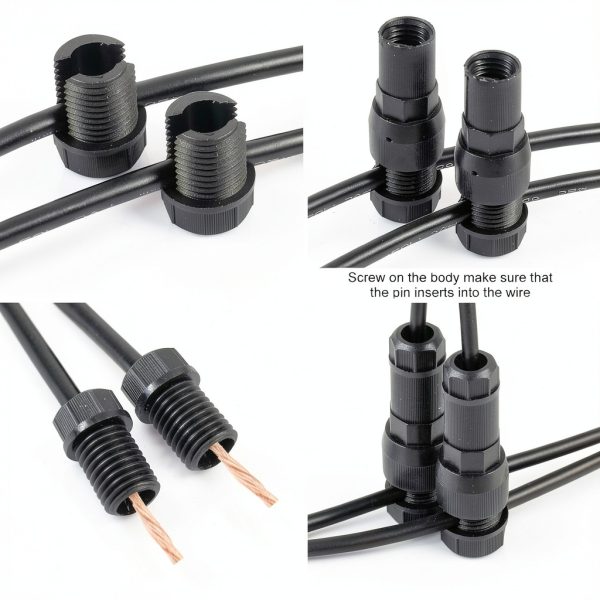10PCS Low Voltage Waterproof Replacement Landscape Light Cable Connector 12-20 Gauge Wire Connectors for Landscape Lighting Path Lights-4