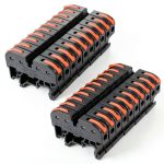 DIN Rail Terminal Blocks 20pcs Compact Wire Connectors Black 24-12 AWG-0