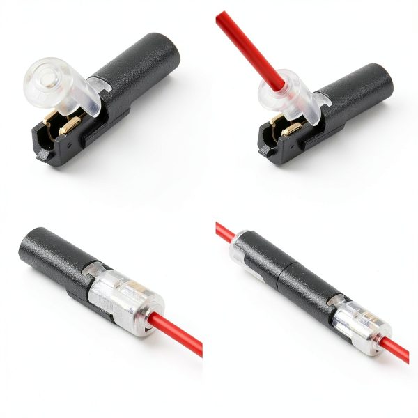 Low Voltage Wire Connectors 60Pcs LED 1‑Pin Plug for Stripe Lights-3