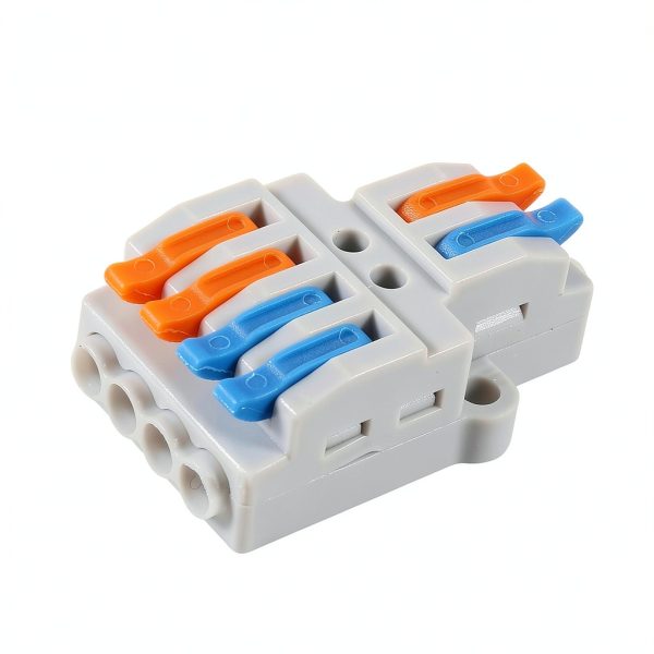 Lever Wire Connectors 5pcs 2-in-4-out Quick Push-in Block AWG 28-12-5