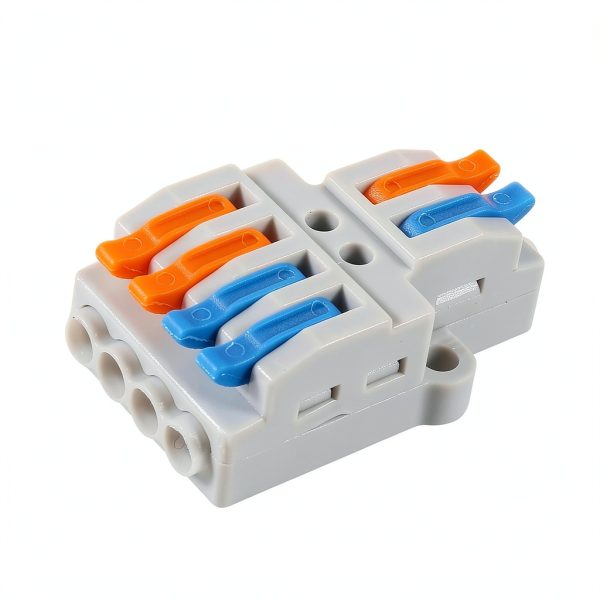 Lever Wire Connectors Generic 10pcs 2-in-4-out Push-in Block AWG 28-12-6