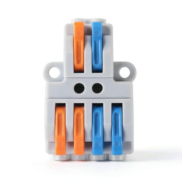 Lever Wire Connectors 5pcs 2-in-4-out Quick Push-in Block AWG 28-12-1