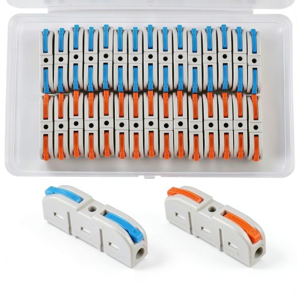 Lever Wire Connectors 30pcs Splicing Kit – 28-12 AWG, 1 in 1 Out-1