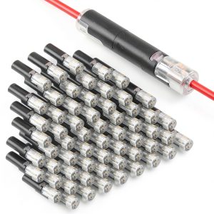 Low Voltage Wire Connectors 60Pcs LED 1‑Pin Plug for Stripe Lights-0
