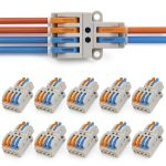 Lever Wire Connectors Generic 10pcs 2-in-4-out Push-in Block AWG 28-12-0
