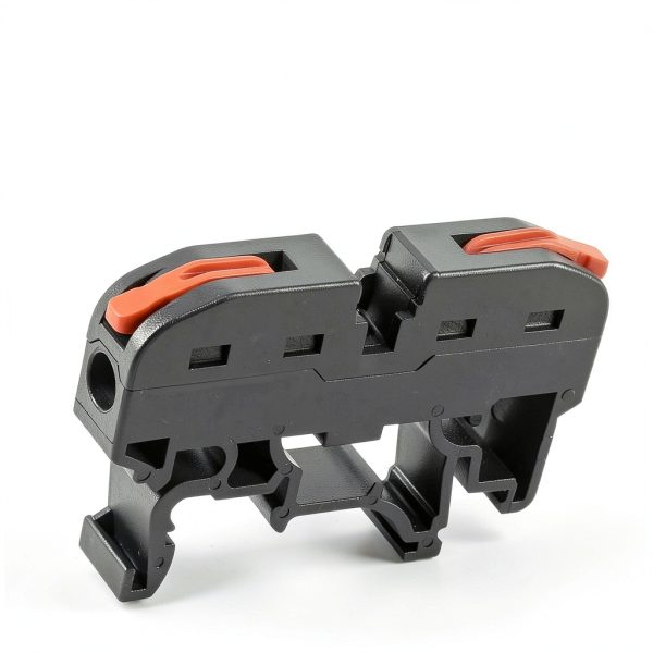 DIN Rail Terminal Blocks 20pcs Compact Wire Connectors Black 24-12 AWG-5