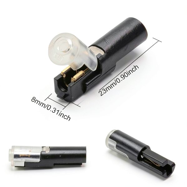 Low Voltage Wire Connectors 60Pcs LED 1‑Pin Plug for Stripe Lights-1