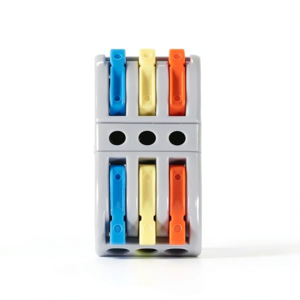 10PCS Lever Wire Connectors 3-in-3 Out Quick Push AWG 12-28 Block-1