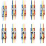 10PCS Lever Wire Connectors 3-in-3 Out Quick Push AWG 12-28 Block-0