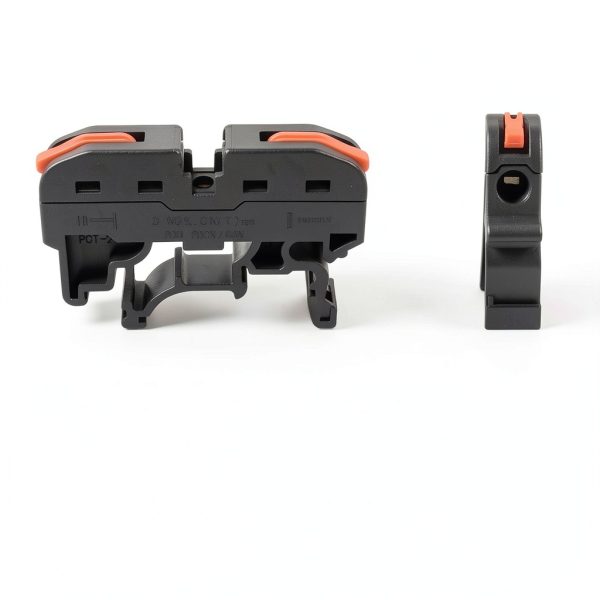 DIN Rail Terminal Blocks 20pcs Compact Wire Connectors Black 24-12 AWG-1