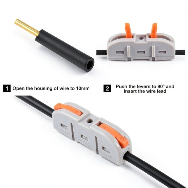 Quick Connect Splicing Wire Connectors Kit 34pcs Butt Terminals-2