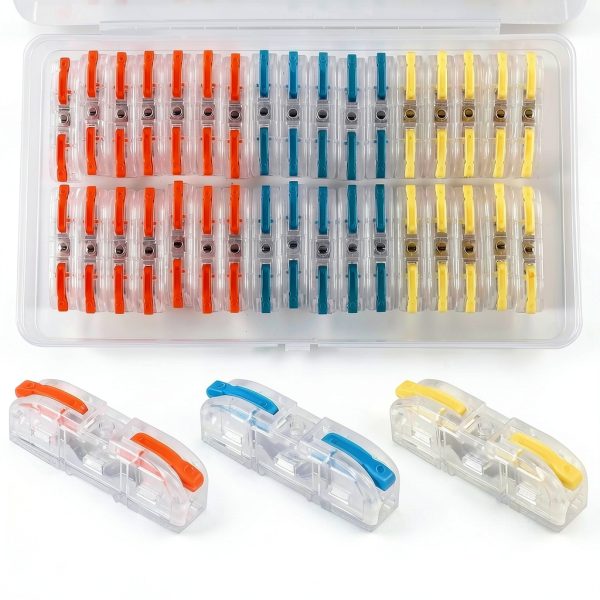 34pcs Quick Connect Wire Splicing Kit Lever Terminals AWG 28-12-1