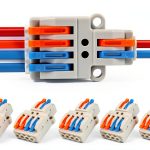 Lever Wire Connectors 5pcs 2-in-4-out Quick Push-in Block AWG 28-12-0