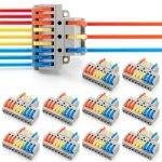 Lever Wire Connectors 10pcs - 3in9out Push‑in Block AWG 28‑12-0