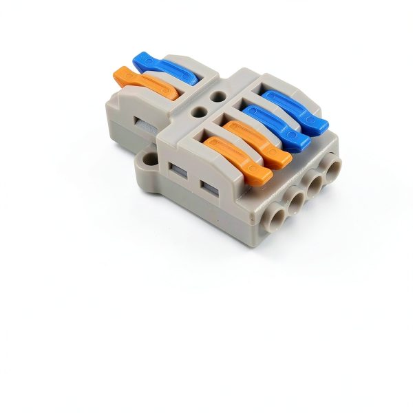 Lever Wire Connectors Generic 10pcs 2-in-4-out Push-in Block AWG 28-12-2