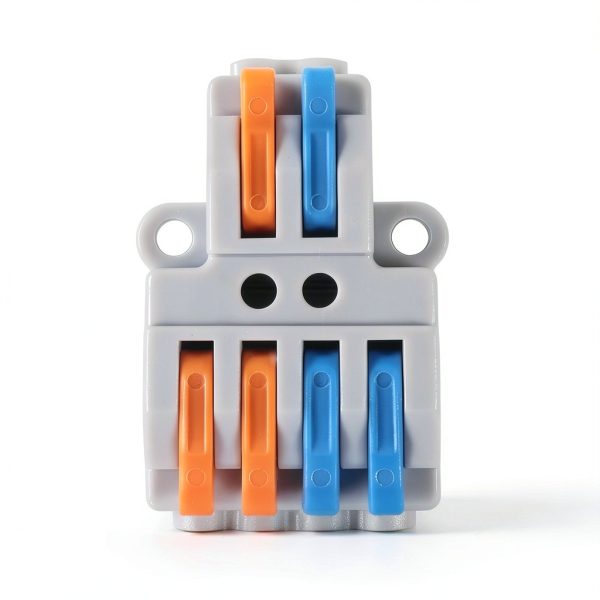 Lever Wire Connectors Generic 10pcs 2-in-4-out Push-in Block AWG 28-12-1