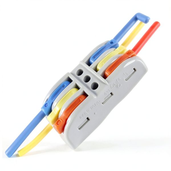 10PCS Lever Wire Connectors 3-in-3 Out Quick Push AWG 12-28 Block-4